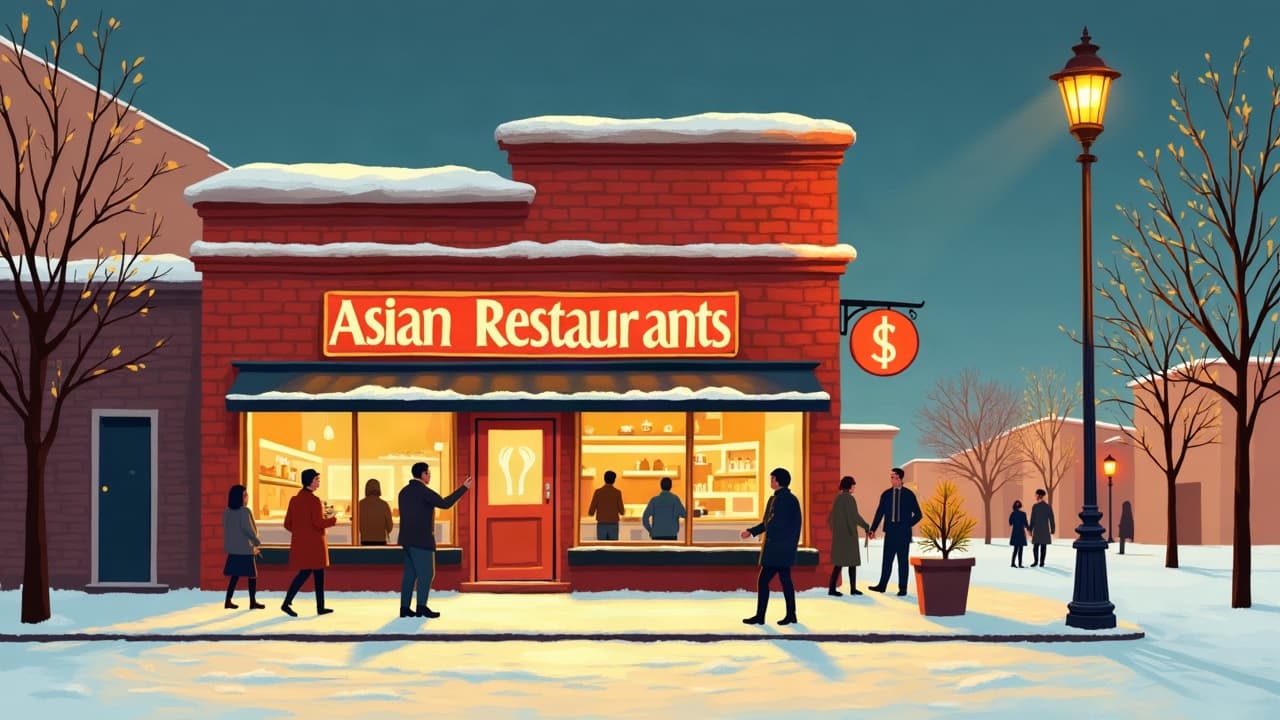 Editorial illustration: Best Asian Restaurants in Grand Forks