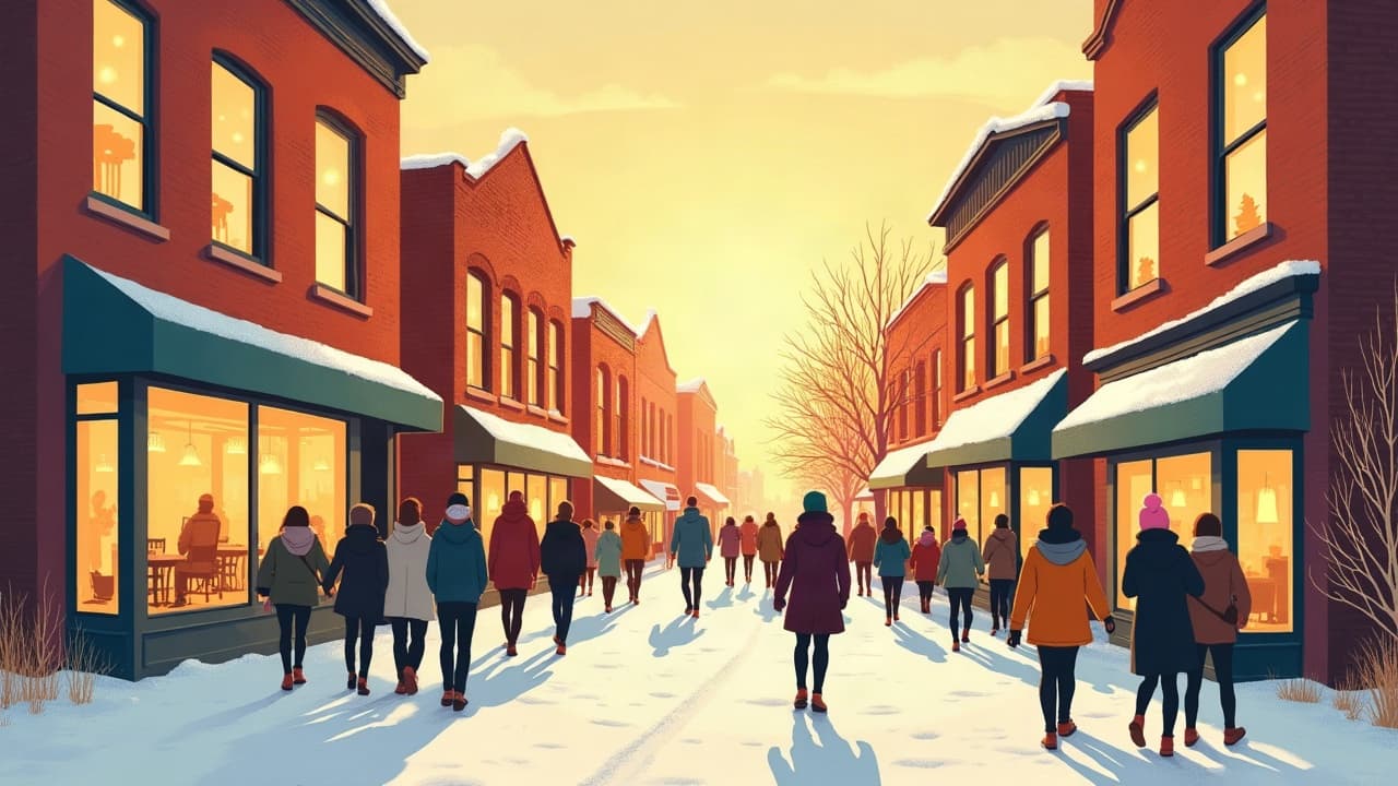 Editorial illustration: Local Shops and Boutiques in Grand Forks